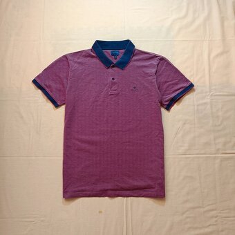 Gant bordová polokošeľa s krátkym rukávom oxford pique XL - 2