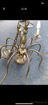 Velky kovovy 8 rameny   luster 75 cm, poslem len klasicky po - 2
