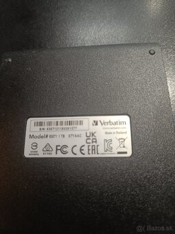 Predám nepoužívaný 1Tb externý disk Verbatim - 2