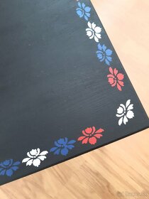 Ručne maľovaný štokrlík - čierny ľudový - 2