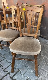 stolička masív, semiš, bazar, 4 ks, cena za kus 15 eur - 2
