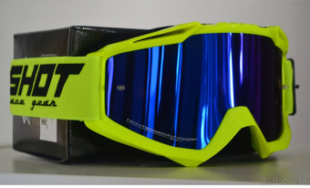 Predám atv okuliare shot žlté fluo zrkadlov. sklo modré - 2