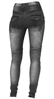 Moto Dámske Nohavice Kevlarove Rifle S Chraničmi Čierne - 2