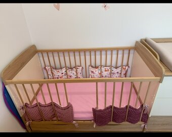 Detská postieľka, Variabilná postieľka Todi Zoo, so šuflíkom - 2