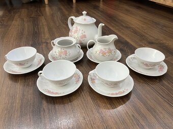 Retro čajová súprava československý porcelán Bohemia - 2