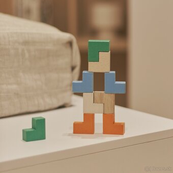 Montessori drevená puzzle kocka, nová, nerozbalená - 2