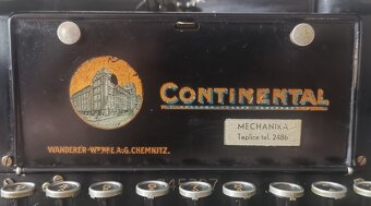 Starožitný písací stro Continental Standard z roku 1927 - 2