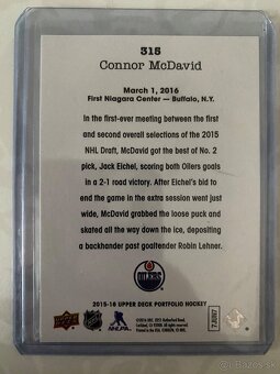 Hokejove karticky mcdavid krug rookie - 2