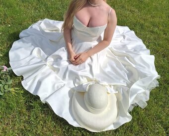 Mademoiselle White Tulle Midi Dress - 2