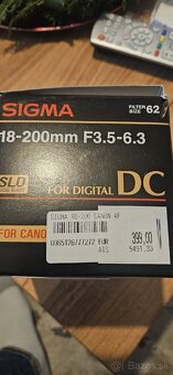 Objektiv sigma pre digital Canon AF - 2