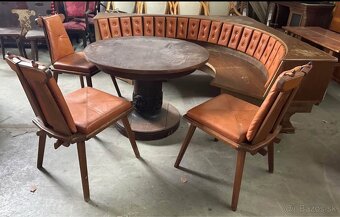 Štýlová Rohová drevená lavica - 2