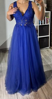 Modré šaty 36/S - 2