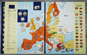Numizmatická Mapa Krajín EU Album + Mince - 2