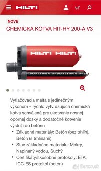 Chemická kotva HILTI - 2