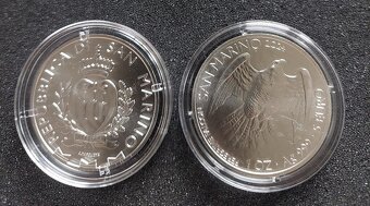 San Marino 1oz 2024-2025 Falcon investicne striebro - 2