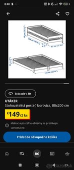 Manželská posteľ / Stohovateľna posteľ - 2