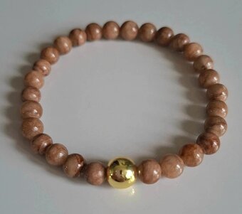 Náramok zo 6mm perzského chalcedonu - 2