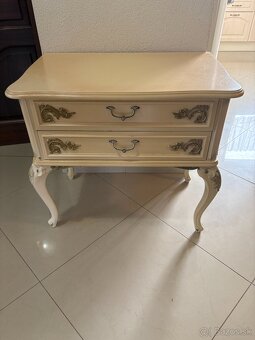 3 komody v rokoko štýle, krémovo-zlaté - 2