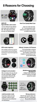 VWAR Taktické GPS profesionálne smartwatch - 2