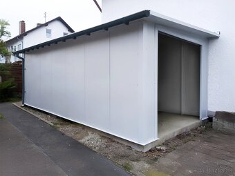 Zateplená garáž zo sendvičového panelu 4x7m. - 2