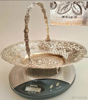 Investične striebro , strieborny košík 800 - 2