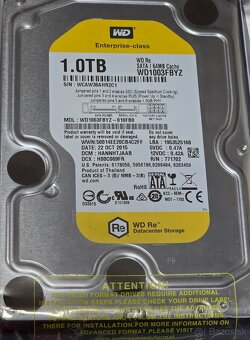 nový HDD 1TB HDD WD Re 7.2K 64MB SATA 3.5'' WD1003FBYZ - 2