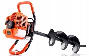 Motorový pôdny zemný vrták jamkovač s príslušenstvom - 2