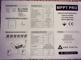 Solárny striedač ECO Solar Boost  MPPT-3000 PRO - 2