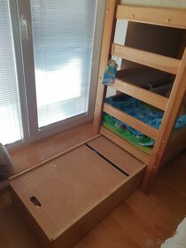 Poschodová posteľ detská s úložným priestorom masív - 2