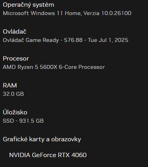 Predávam PC s RTX 4060, Ryzen 5 5600X - 2