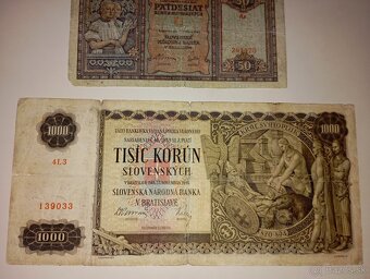 BANKOVKY 40. LÉTA, SLOVENSKÝ ŠTÁT, VŠE NEPERFOROVANÉ - 2