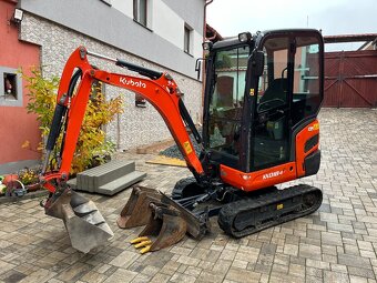 minibager KUBOTA KX018-4 / hydr. rychloupínák / 3x lopata - 2