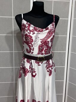 Dámske dlhé šaty s opaskom - 2