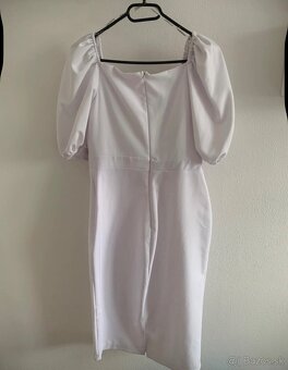 Elegantné spoločenské midi šaty - 2