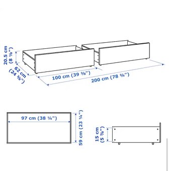 Úložný priestor pod posteľ MALM - 2