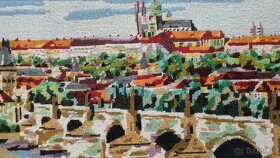 Obraz vysivany - pražský hrad - 2