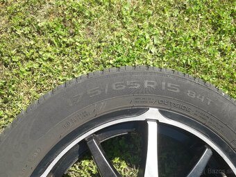 Alu disky 4x100 na letnych pneu 175/65/ r15 - 2