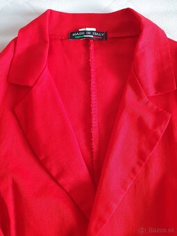 Červené bavlnené sako - 2