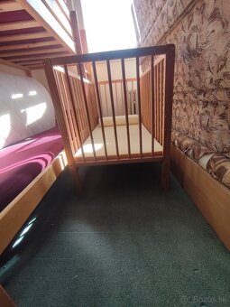 Detská postieľka drevená - 2