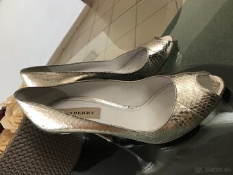 BURBERRY originál metalic luxusne damske lodicky 39 - 2