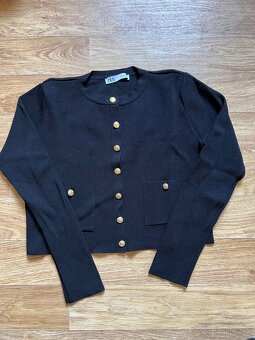 Zara čierny sveter, cardigan S - 2
