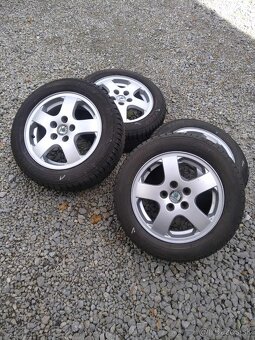 Alu 5 x 100 R 14 + zimné pneu. - 2
