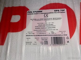 Predám fasádny polystyrén 160mm polyform - 2