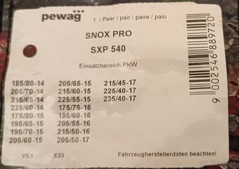 Snehové reťaze Pewag automatické, raz použité - 2