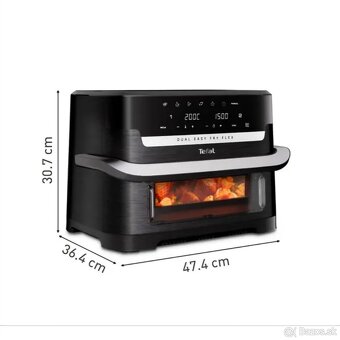 Teplovzdušná fritéza Tefal Dual Easy Fry Flex 9 l - 2