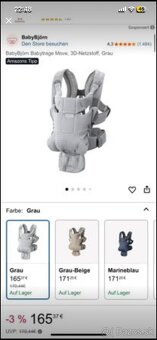 Babybjörn Move Grey nosič pre bábätká - 2