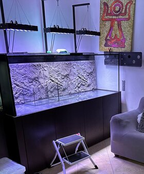 Akvarium /Terarium + svetla + stolík - 2