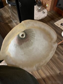 Predám velku antik lampu/luster s mramorovým sklom - 2