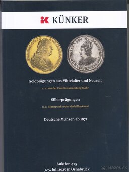 Aukčné katalógy vyznamenaní, mincí, medailí, bankoviek... - 2