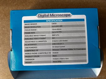 Digitálny mikroskop 1600x s LED osvetlením – USB pripojenie - 2